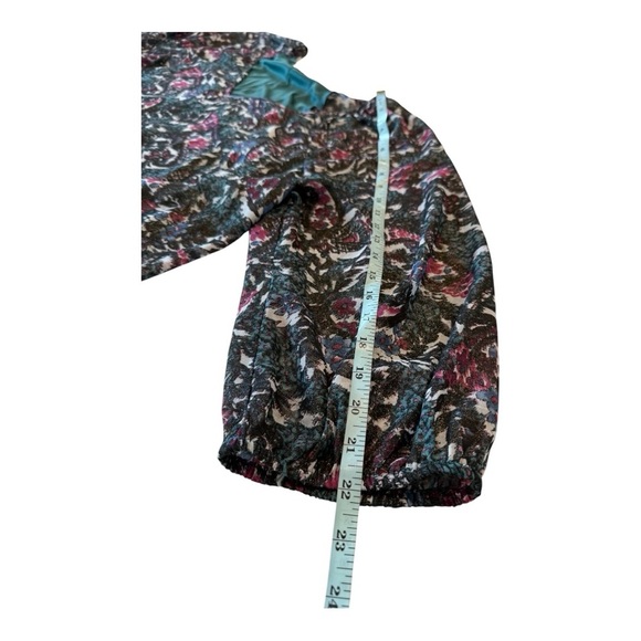 Lane Bryant Green Metallic V Neck Billowy Sleeve Womens Size 22 - Picture 13 of 16